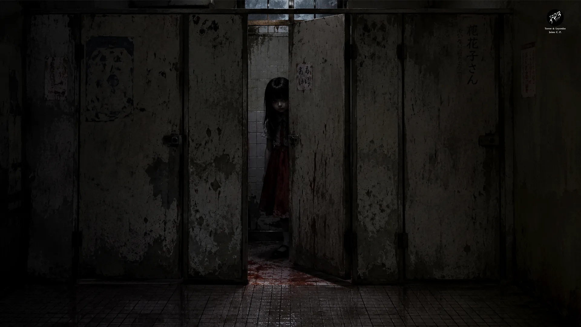 Hanako San dentro de un baño escolar japonés