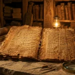 Evangelio de Judas, antiguo manuscrito copto descubierto en Egipto.