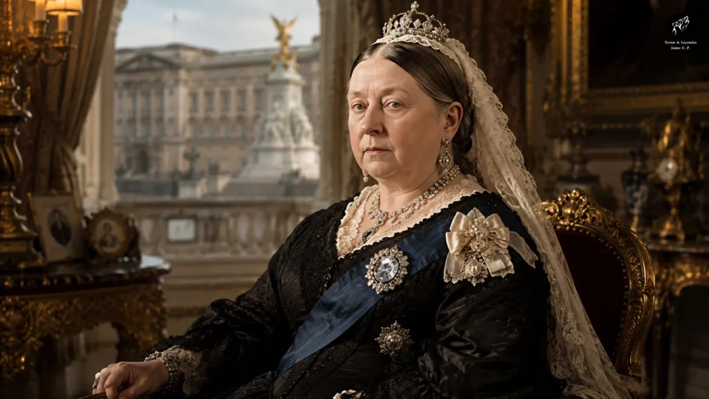 La reina Victoria luciendo el diamante Koh-i-Noor.