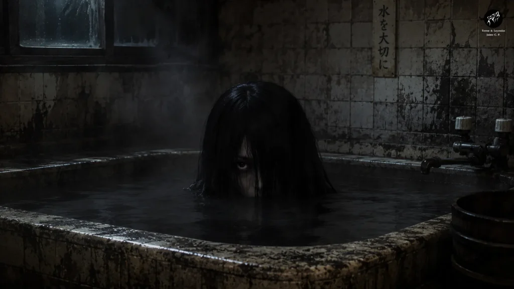 Baño japonés preparado para el supuesto ritual del Juego de Daruma.