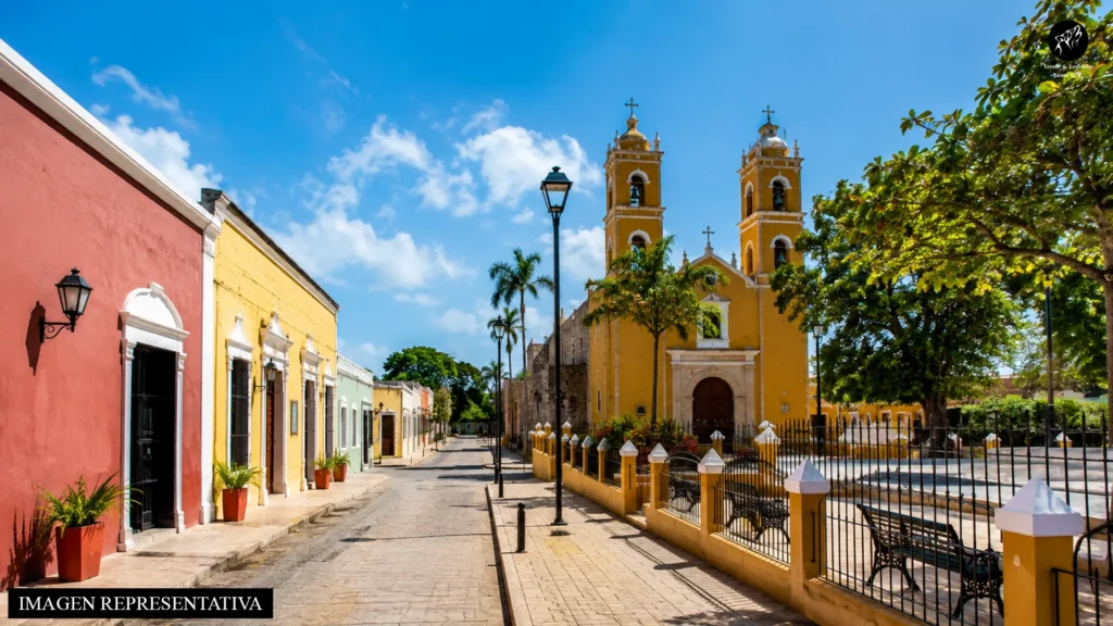 Centro histórico de Maní, Yucatán, con arquitectura colonial